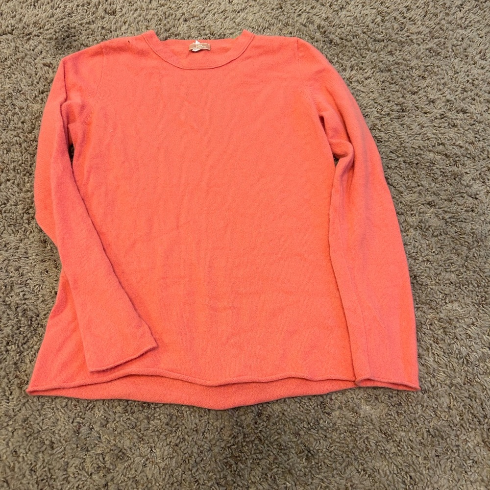 J. Crew Coral Crewneck Sweater